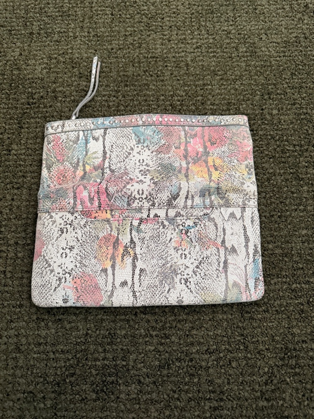 HOBO Multicolor Floral Leather Clutch with Stud Accent - Picture 3 of 5